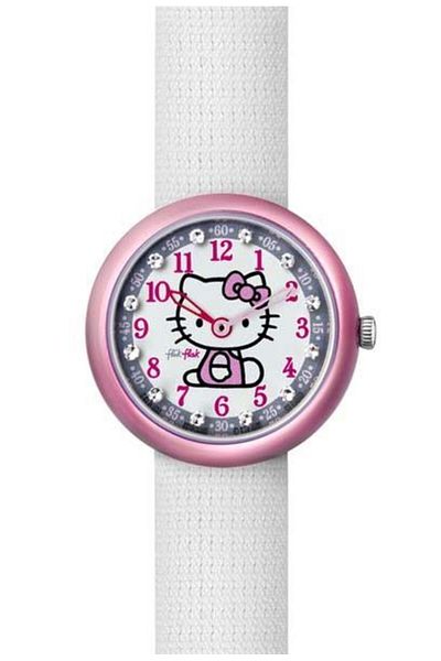 Flik Flak HELLO KITTY WHITE WATCH & PURSE