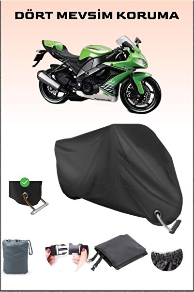 Breen قفل أسود متوافق مع القماش المشمع للدراجات النارية لـ Kawasaki Ninja Zx-...