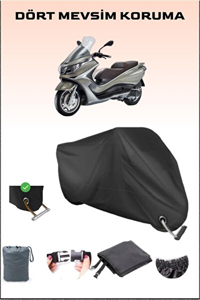 Breen قفل أسود لدراجة نارية Piaggio X10 350 متوافق مع القماش المشمع، آمن، مقا...