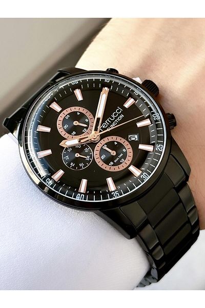 Ferrucci Men's Functions Active Steel Band Wrist Watch
