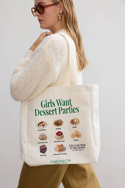 BE BLUE Girls Want Dessert Canvas Bag