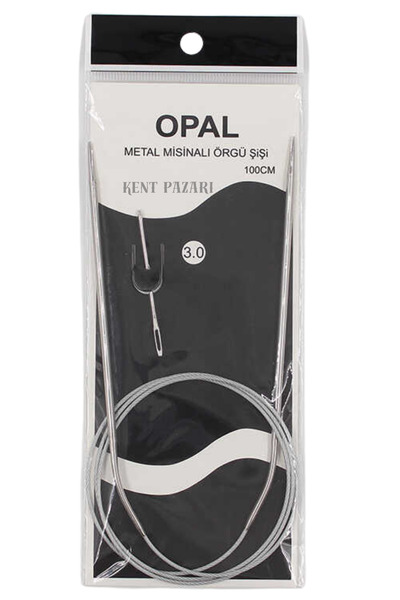 Kent Pazarı أسياخ حياكة من التيتانيوم مع سلسلة فولاذية صفيحة 100 سم طقم حياكة...