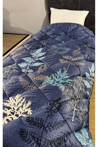 Clasy Satin 100% Cotton Satin Single Quilt Dual V1 Blue