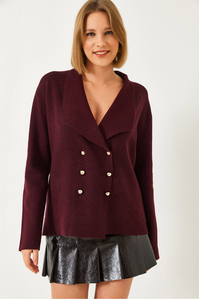 Bianco Lucci Γυναικεία πλεκτή ζακέτα με 6 κουμπιά 241085 60261076