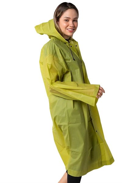 KARADAĞ HOME Karadağ Unisex Women's-Men's Waterproof Raincoat Snap Hooded Eva Fabric Khaki