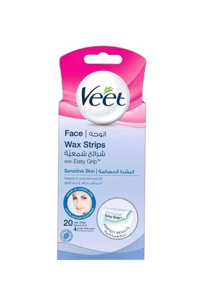 Veet شرائح شمع بارد صغيرة للوجه 20 قطعة