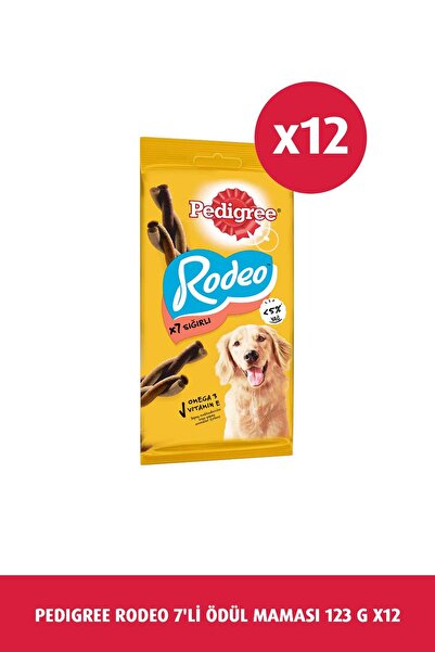 Pedigree Rodeo 7'li Köpek Ödül Maması 123 G 12x