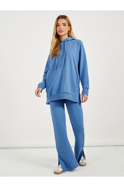 Styli Oversized Longline Hoodie with Dropped Shoulder