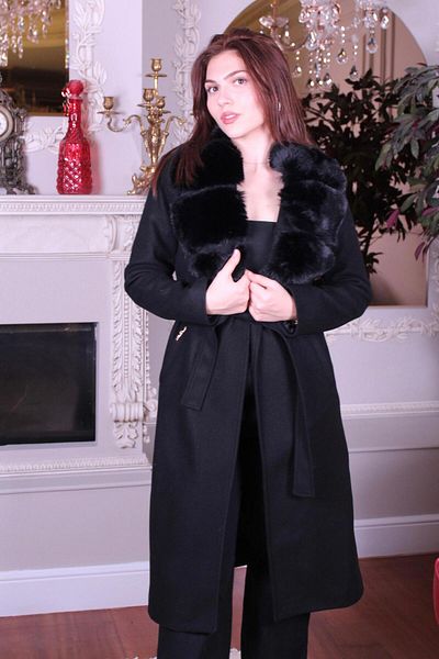 Lusenta Fur Collar Coat