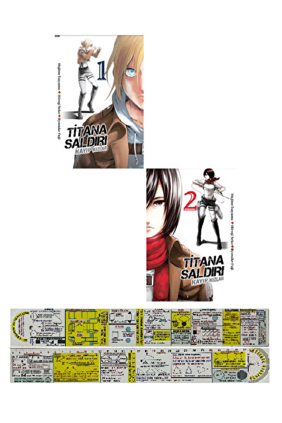 Komik Şeyler Titana Saldırı Kayıp Kızlar 1-2. Ciltler Manga Seti + Mat. Öğret...