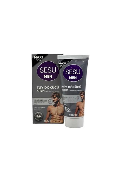 Sesu Men Maxi Size Men's Hair Removal Cream for All Skin Types 200 ml