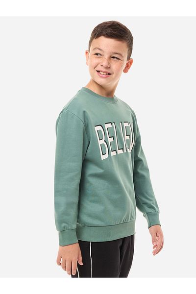 Victor and Jane By Styli Slogan Print Round Neck Sweatshirt