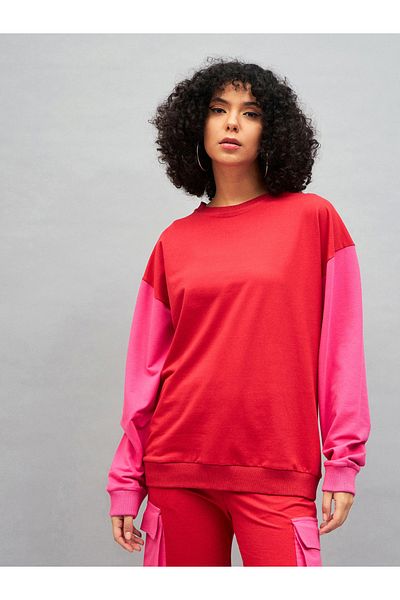 Sassafras By Styli سويت شيرت كبير الحجم بألوان متعددة