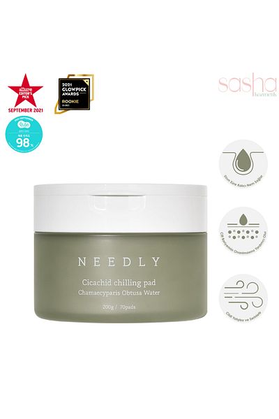 needly Cicachid Chilling Pad - 70 Adept Centella Asiatica Icer Soothing and Cooling Tonic Pad