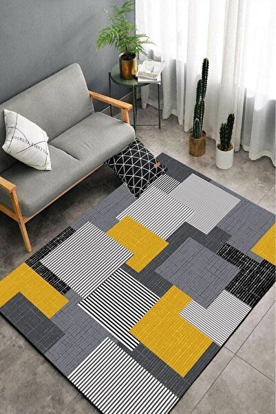 Aden Dijital Baskı Yıkanabilir Pamuk Taban Salon Halısı Mutfak Halısı Ve Yolluk