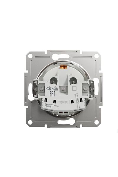 Schneider Electric آلية المقبس المؤرضة المقاومة للأطفال باللون الأبيض من Asfora