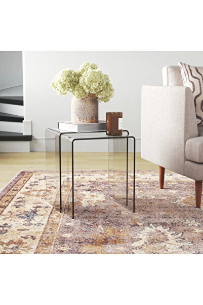 Baltaci Store İkili Zigon Pleksi Sehpa