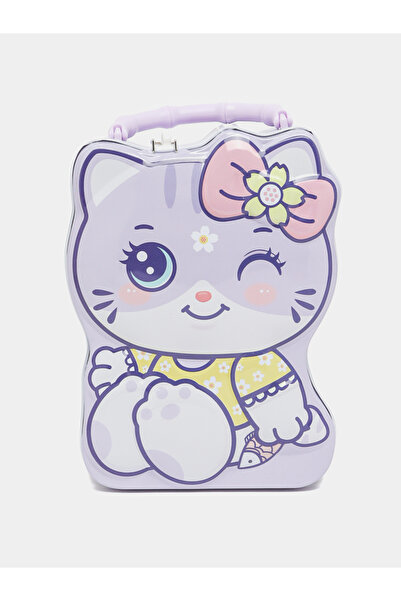 Sepetay Hello Kitty Mor Metal Kumbara - Figür Bozuk Para Kutusu - 1 Adet