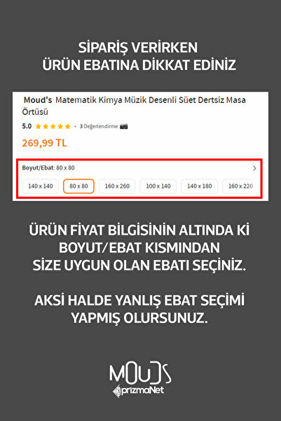 Moud's Sarı Noktalar Desenli Yuvarlak Süet Dertsiz Masa Örtüsü