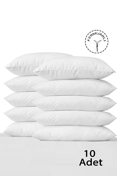 GOOD MORNİNG PAMUKKALE White Pillow Cover 50X70 (10 Pillow Protective Covers)