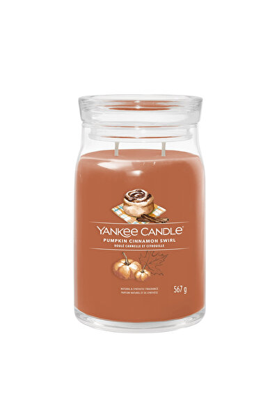 Yankee Candle Pumpkin Cinnamon Swirl Turuncu Mum 567 g