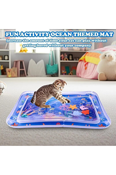 TİVENS Oyuncak Bebek Su Oyun Matı Sulu Eğlence Aktivite Matı Yuvarlak