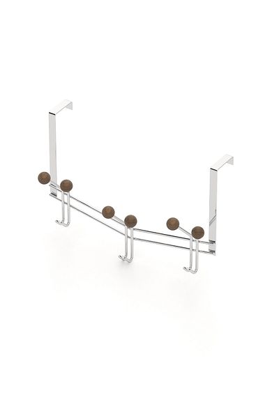 Teknotel Organizator cromat pentru cuier pentru baie - ușă și cuier pentru baie Mg088