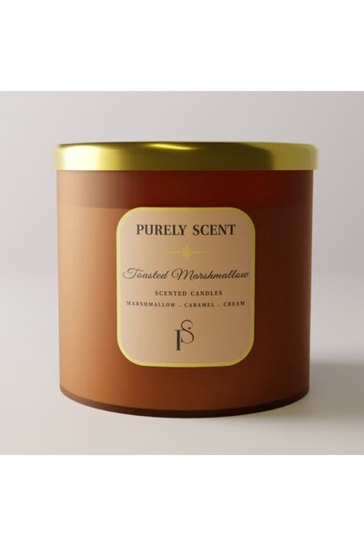 Purely Scent شمعة في برطمان من شمع الصويا برائحة الخطمي المحمص 400 جرام 2007