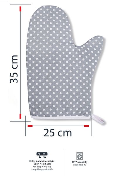 Morlay 2 Pcs Pot and Oven Gloves 220 Degree Heat Resistant & Kitchen Cooking Equipment Gloves