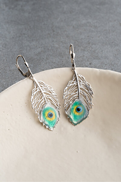 Silvano Jewelry 925 Ayar Gümüş Tüy Küpe