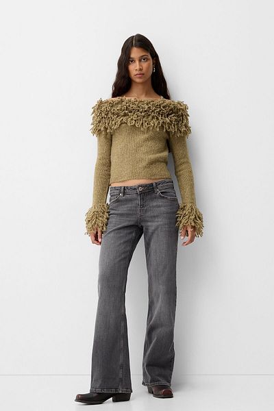 Bershka Low waist boot-cut jeans