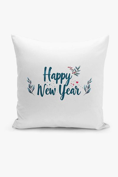Filamente New Year Christmas Pattern Double Sided Digital Printed Throw Pillow Cover