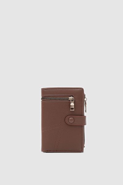 Shule Bags Портфейл с цип Earl в кафяво
