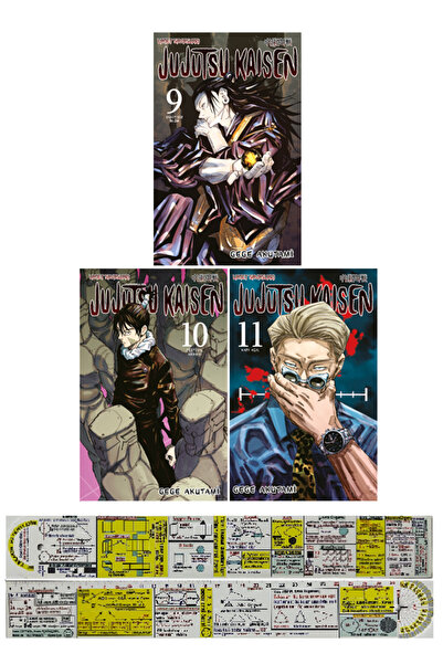 Gerekli Şeyler Yayıncılık Jujutsu Kaisen 9-10-11. Ciltler Manga Seti + Mat. Ö...