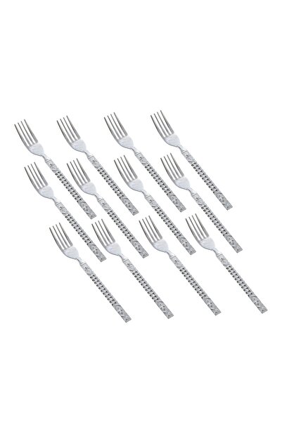 Dania طقم شوك ياباني من الفولاذ المقاوم للصدأ، 12 قطعة