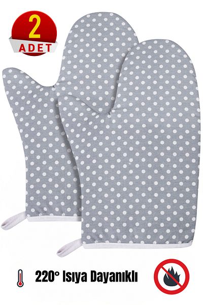 Morlay 2 Pcs Pot and Oven Gloves 220 Degree Heat Resistant & Kitchen Cooking Equipment Gloves