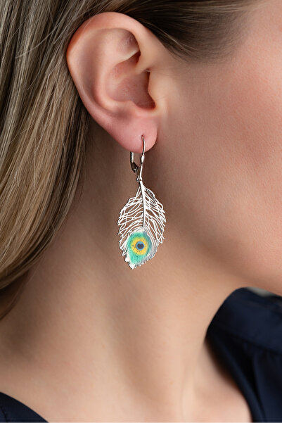 Silvano Jewelry 925 Ayar Gümüş Tüy Küpe