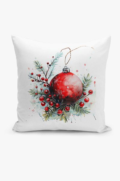 Filamente New Year Christmas Pattern Double Sided Digital Printed Throw Pillow Cover