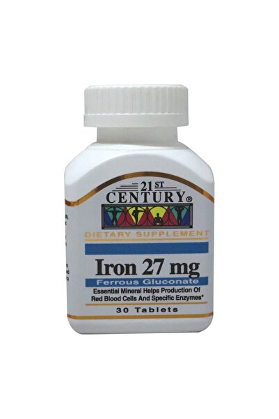 21st Century مكمل غذائي من الحديد، 27 ملجم، 30 قرصًا