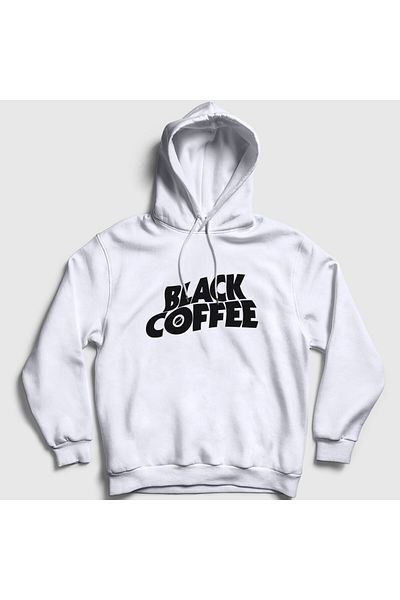 Presmono Unisex Λευκό και Μαύρο Φούτερ με κουκούλα καφέ - Φίλτρο δώρου 507043 ττ