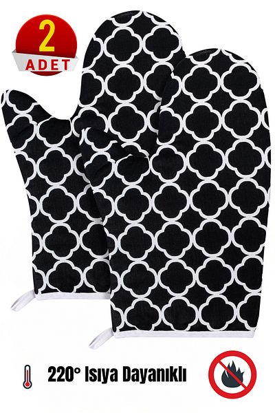 Morlay 2 Pcs Pot and Oven Gloves 220 Degree Heat Resistant & Kitchen Cooking Equipment Gloves