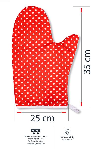 Morlay 2 Pcs Pot and Oven Gloves 220 Degree Heat Resistant & Kitchen Cooking Equipment Gloves