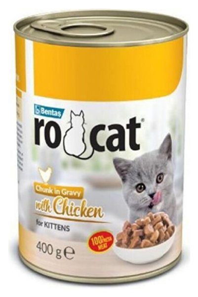 ROCAT MİLK CHİCKEN KEDİ MAMASI 400GR 6 ADET