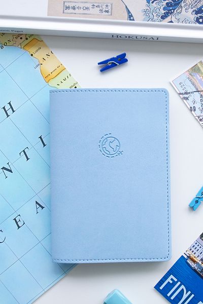 Matt Notebook Blue Passport Case