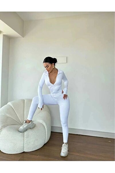 Winmoda34 Kadın KAYAK DAĞCILIK TERMAL UZUN KOLLU PARMAK GEÇİRMELİ İÇİ POLARLI TULUM