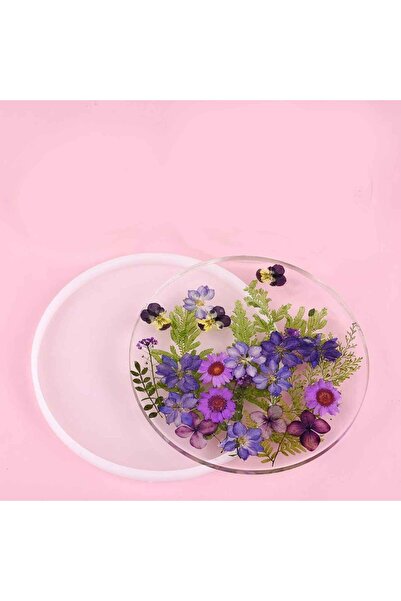 Gold Cake Epoxy Silicone Mold Coaster Flat Round (19 cm)