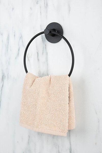 Aktel Banyo Black Set of 4 Bathroom Organizer/Fork Hanger/Towel Holder/Toilet Roll Holder Wc