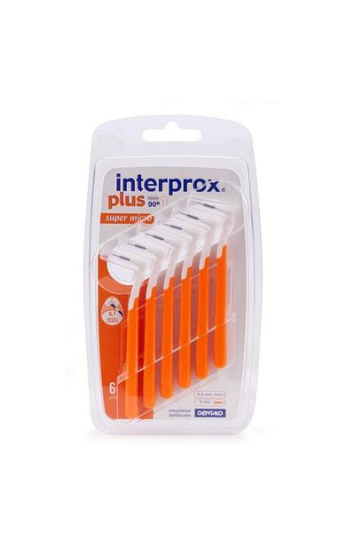 İnterprox فرشاة واجهة Interprox Plus Super Micro 0.9 مم، 6 قطع برتقالية