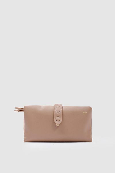 Shule Bags Beige Mary Portfolio Wallet