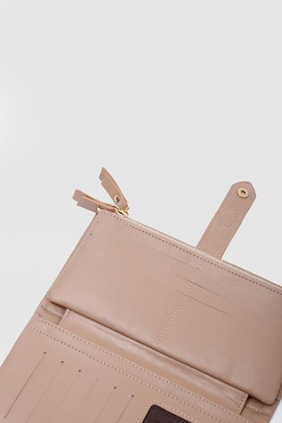 Shule Bags Beige Mary Portfolio Wallet